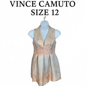 Vince Camuto Metallic Brocade Fit & Flare Dress – Size 12 Holiday Party Dress